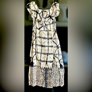 St Roche cotton print tie-dye off shoulder midi dress. Size XS. Almost new!